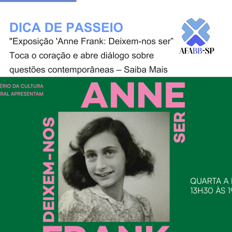 DICA DE PASSEIO: Exposição Anne Frank -  Deixem-nos ser | Veja programação 