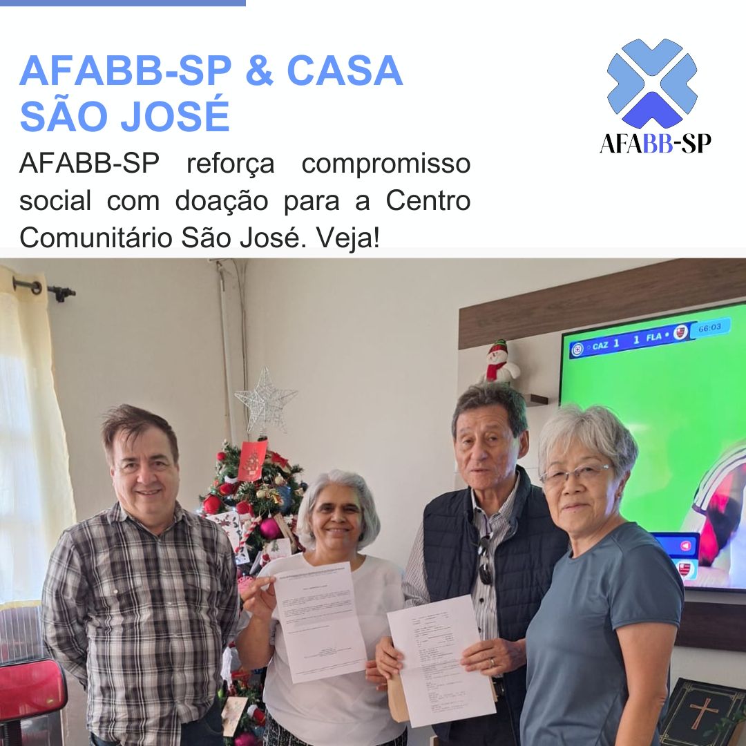 AFABB-SP reforça compromisso social com doação para a Casa São José