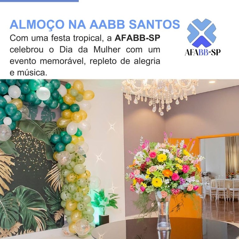 Com uma festa tropical, a AFABB-SP celebrou o Dia da Mulher com um evento memorável, repleto de alegria e música.