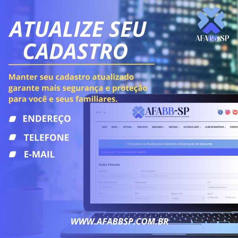 Atualização de cadastro – AFABB-SP