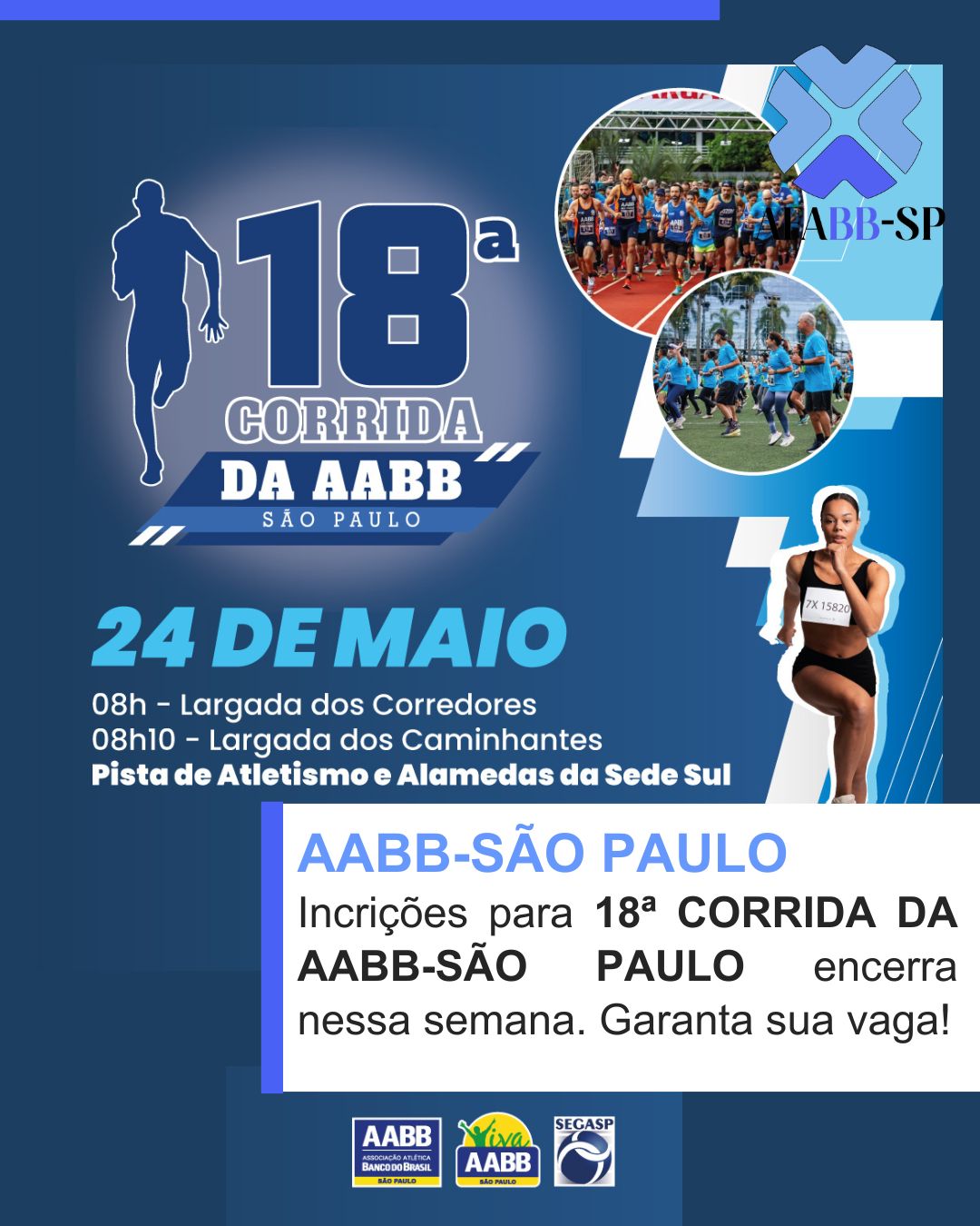 Últimos dias para se increver na 18° Corrida da AABB-São Paulo