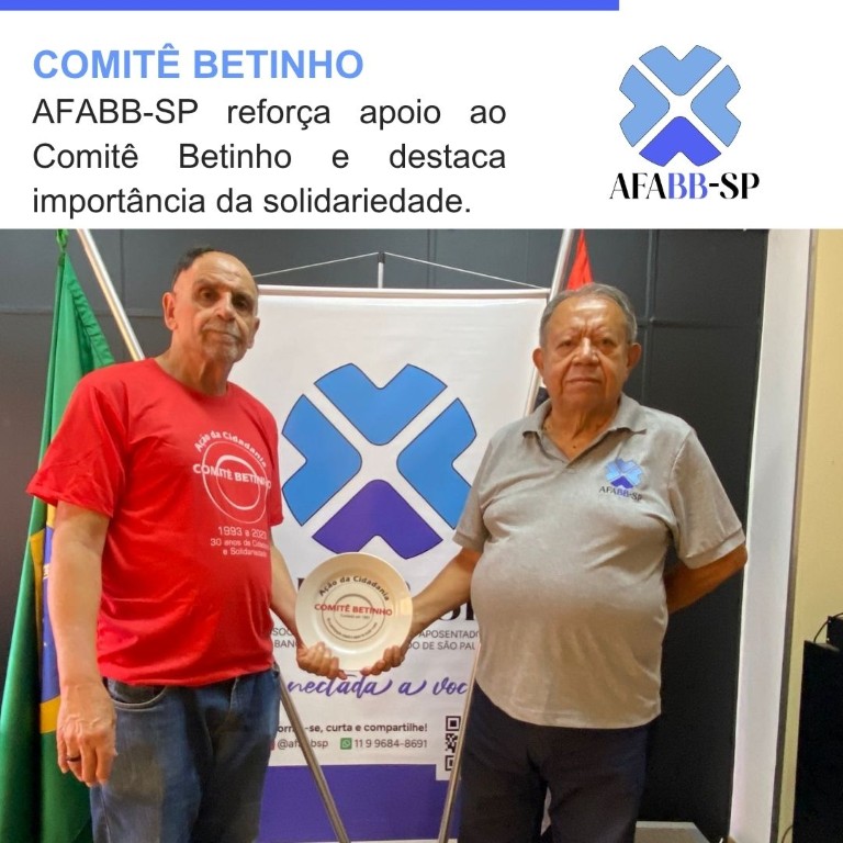A AFABB-SP apoia o Comitê Betinho