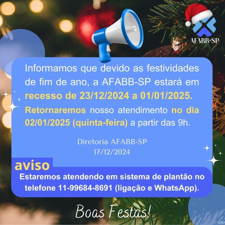 Comunicado de Recesso - AFABB-SP