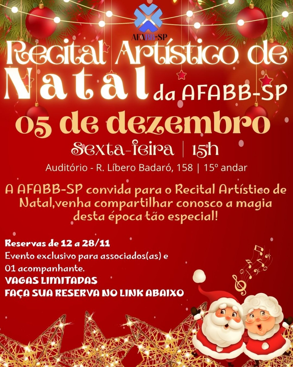 Convite Especial: Recital Artístico de Natal
