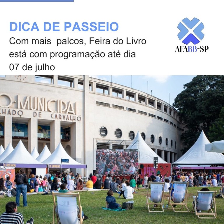 DICA DE PASSEIO: Com mais  palcos, Feira do Livro está com programação até dia 07 de julho 