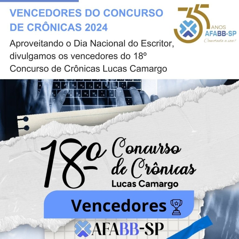 Vencedores do Concurso de Crônicas 2024