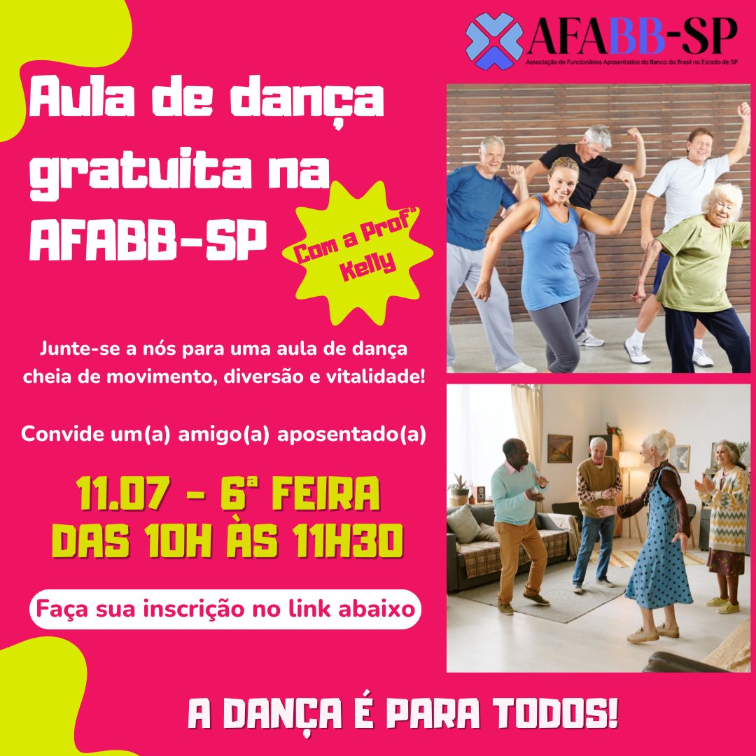 Aula de dança gratuita na AFABB-SP 