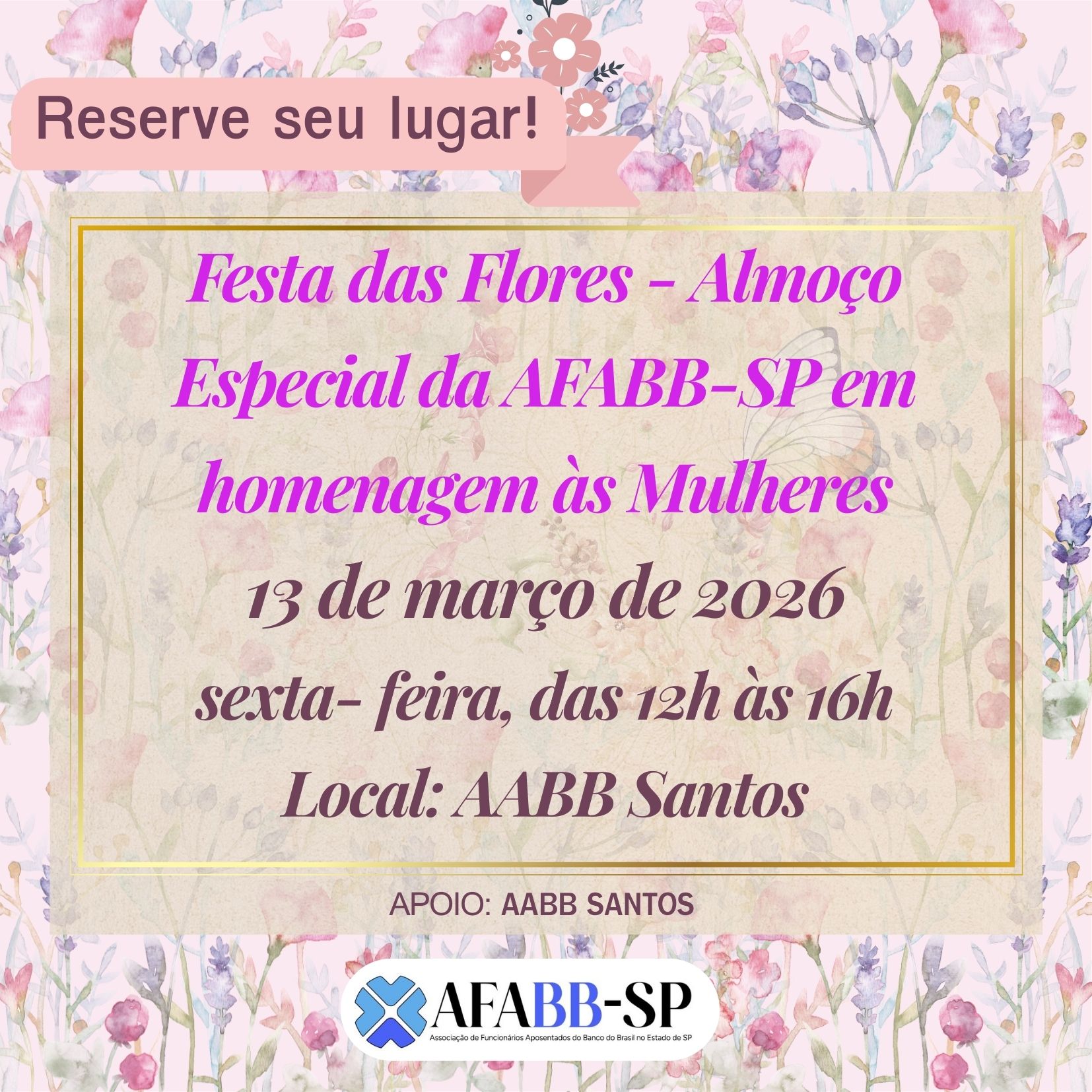 Almoço Especial - Vamos celebrar o poder e a alegria das mulheres!