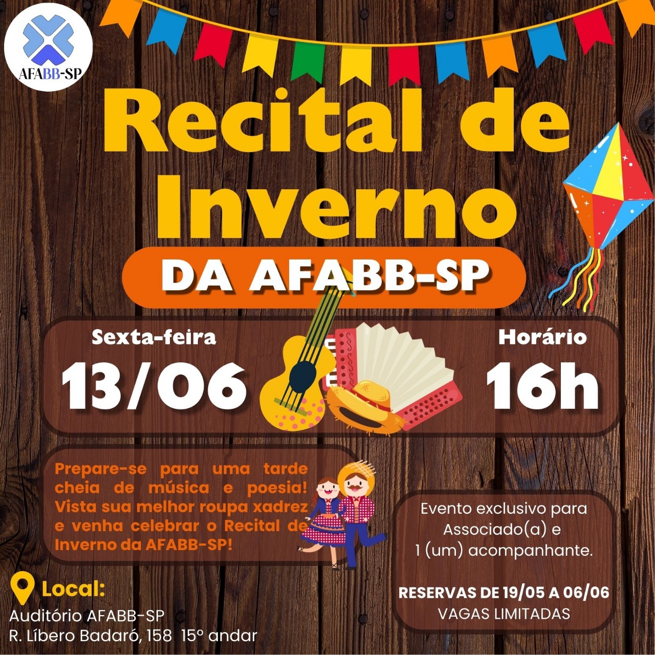 Convite – Recital de Inverno da AFABB-SP