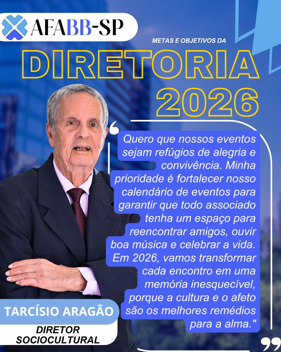 PALAVRA DIRETORIA: Tarcísio Saraiva Aragão