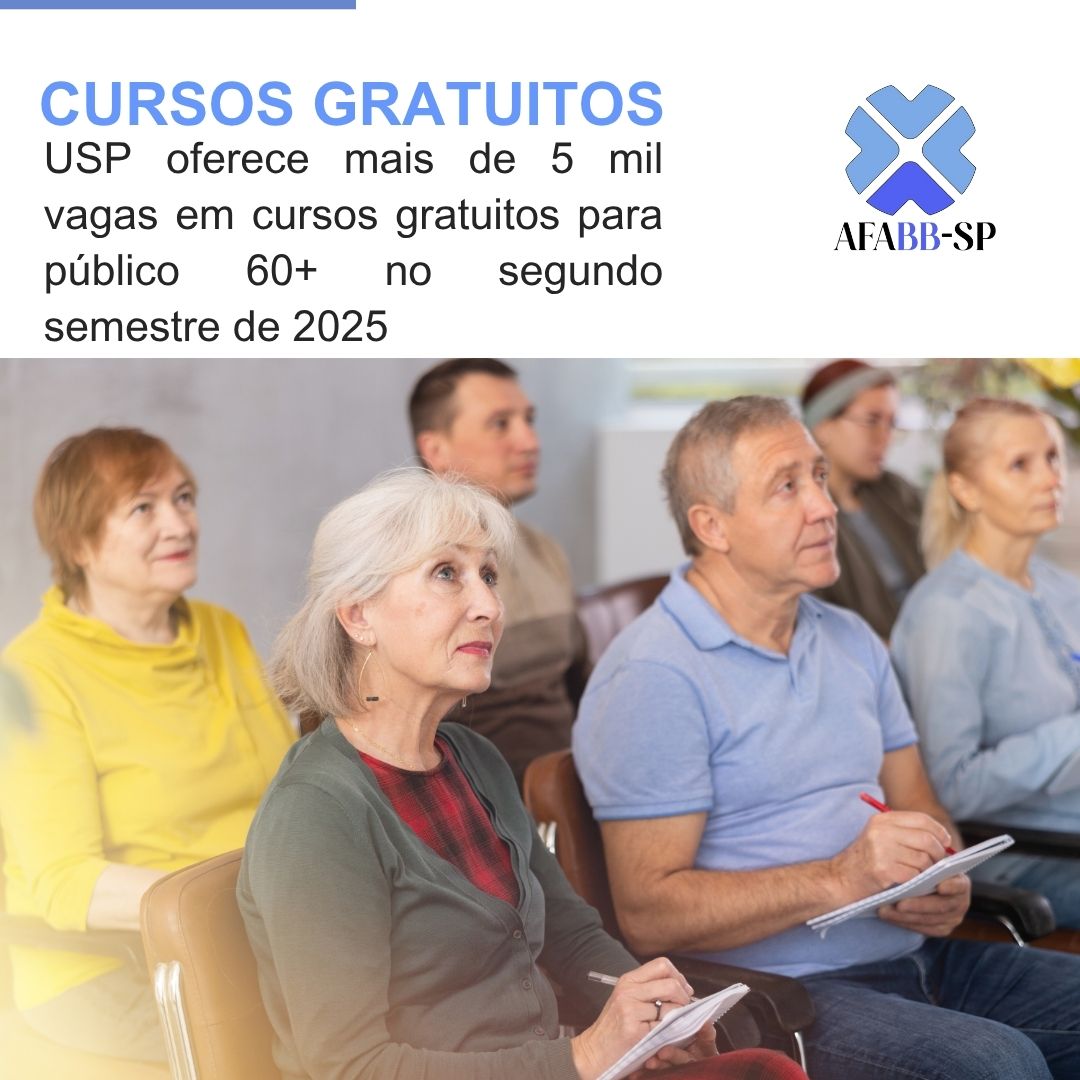 USP oferece mais de 5 mil vagas em cursos gratuitos para público 60+ no segundo semestre de 2025