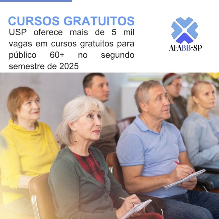USP oferece mais de 5 mil vagas em cursos gratuitos para público 60+ no segundo semestre de 2025
