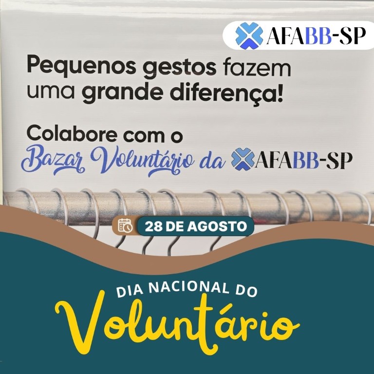 Dia nacional do trabalho voluntário.