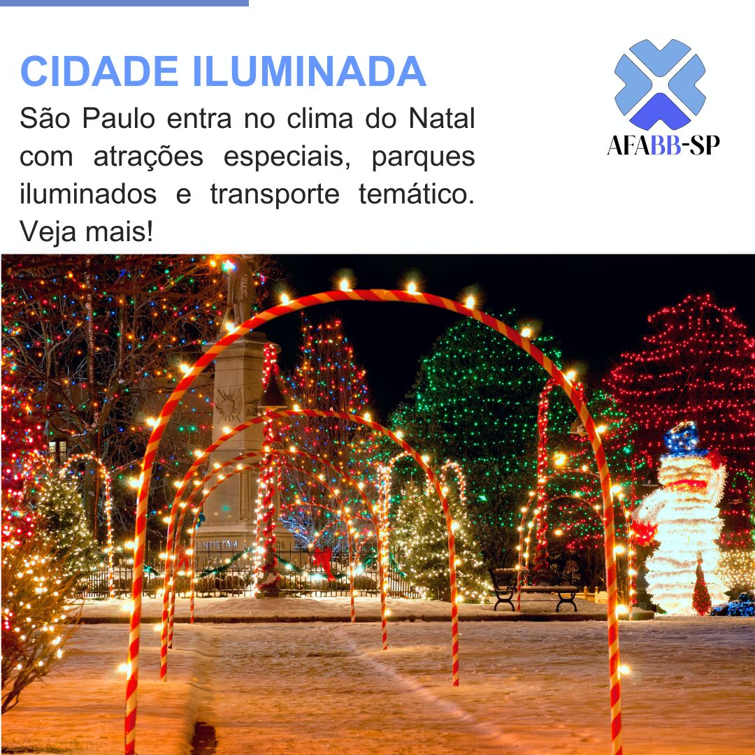 São Paulo entra no clima do Natal com atrações especiais, parques iluminados e transporte temático