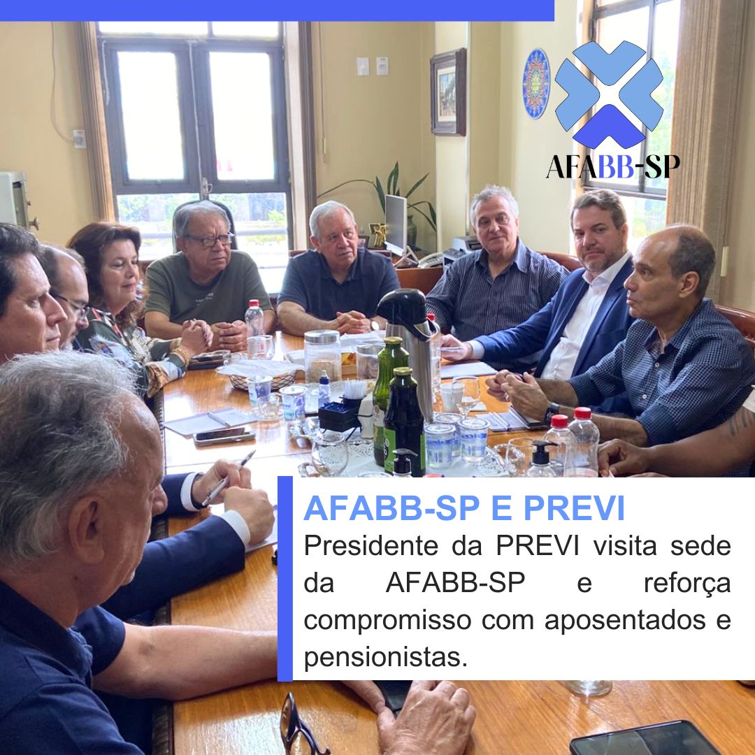 Presidente da PREVI visita sede da AFABB-SP e reforça compromisso com aposentados e pensionistas