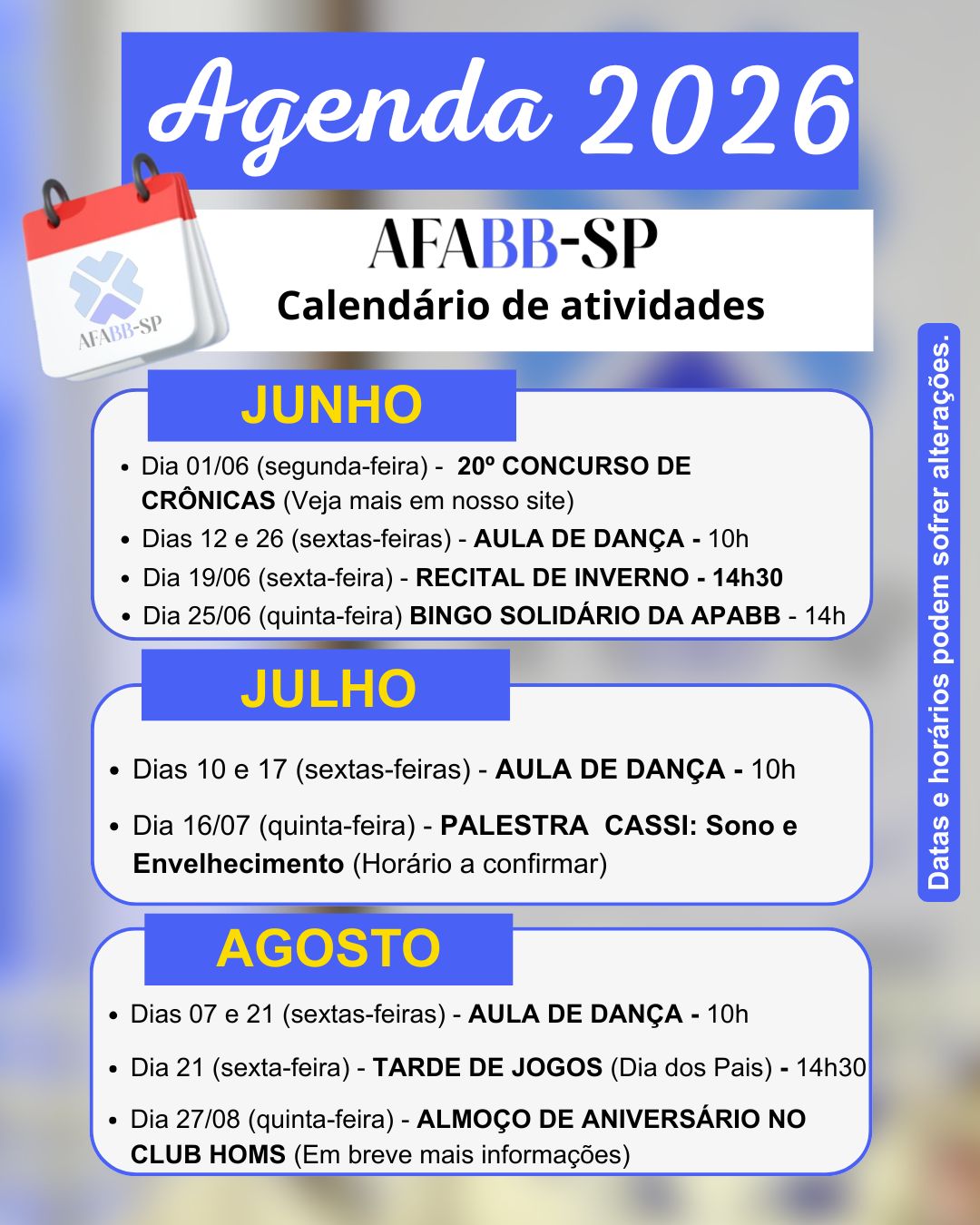 eventos junho julho agosto