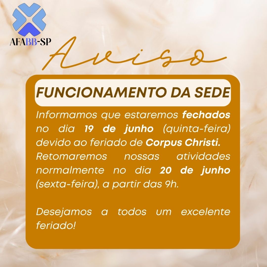 FUNCIONAMENTO DA SEDE